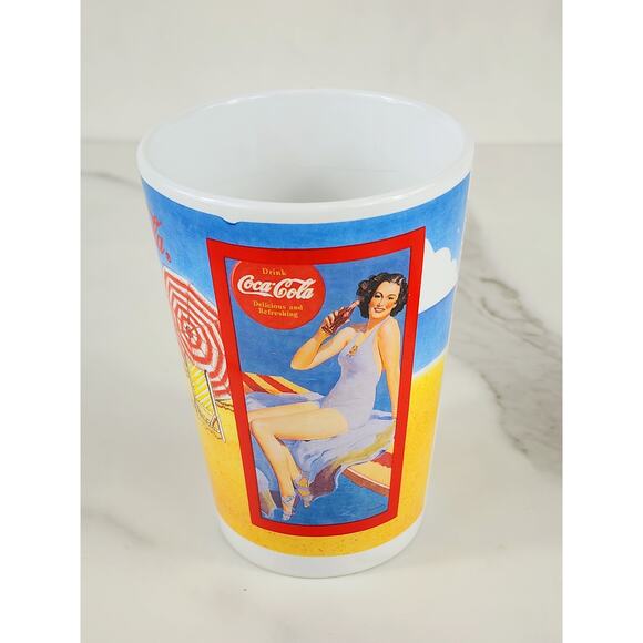 Coca Cola Coke Cup Tumbler 8oz Summer Through The Years 1991 4 1/4" Korea - Picture 1 of 14